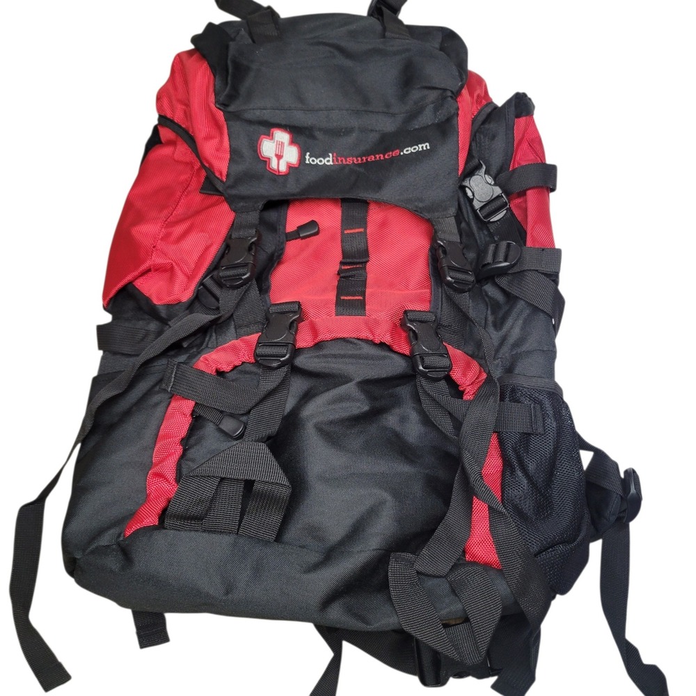 Food Insurance Tactical Hiking Backpack Red Black Emergency Survival Gear Pack